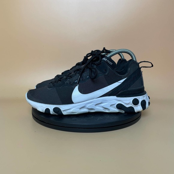 Nike Shoes - Womens Nike React Element 55 Running Shoes Size 7.5 Black White